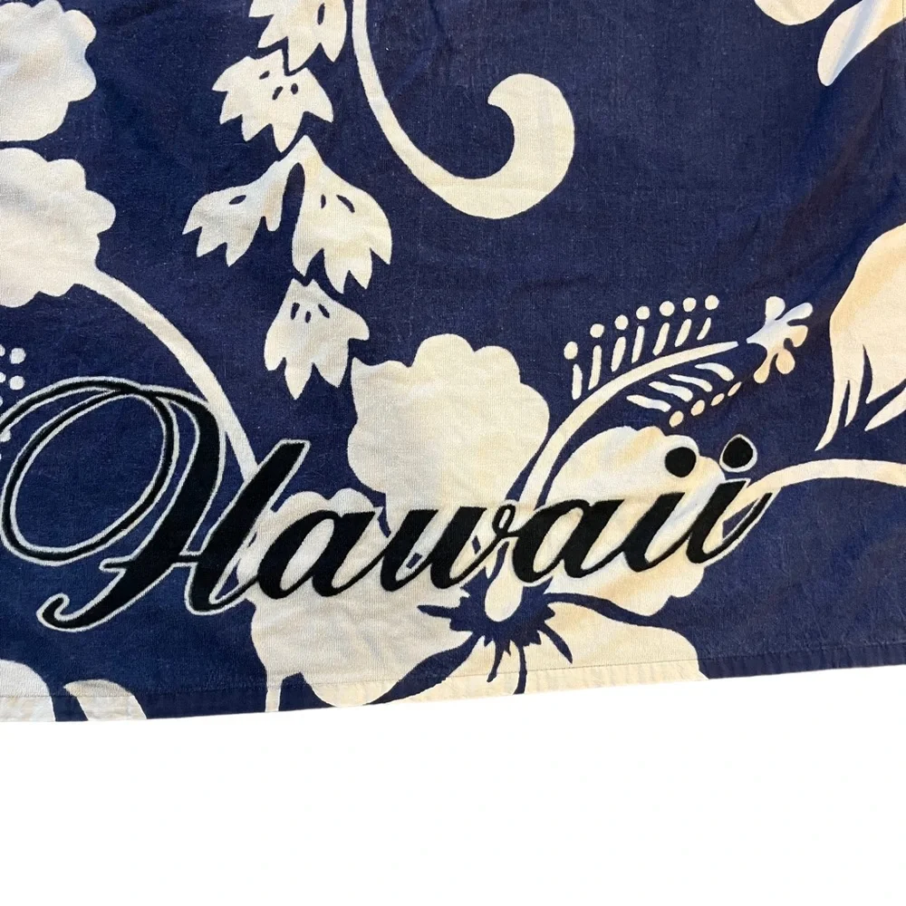 Vintage Large Floral HAWAII Towel